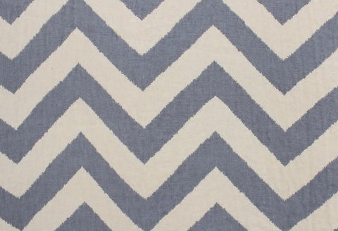 PIENZA CHEVRON - Cornflower/Ivory