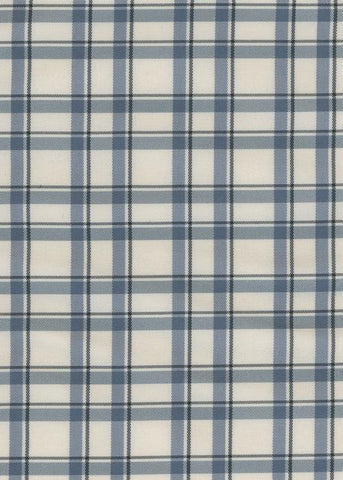 SILK PLAID - Blue/White