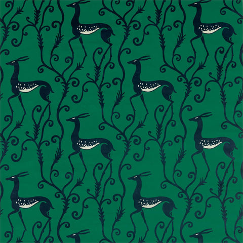 DECO DEER VELVET - Deer Velvet Malachite